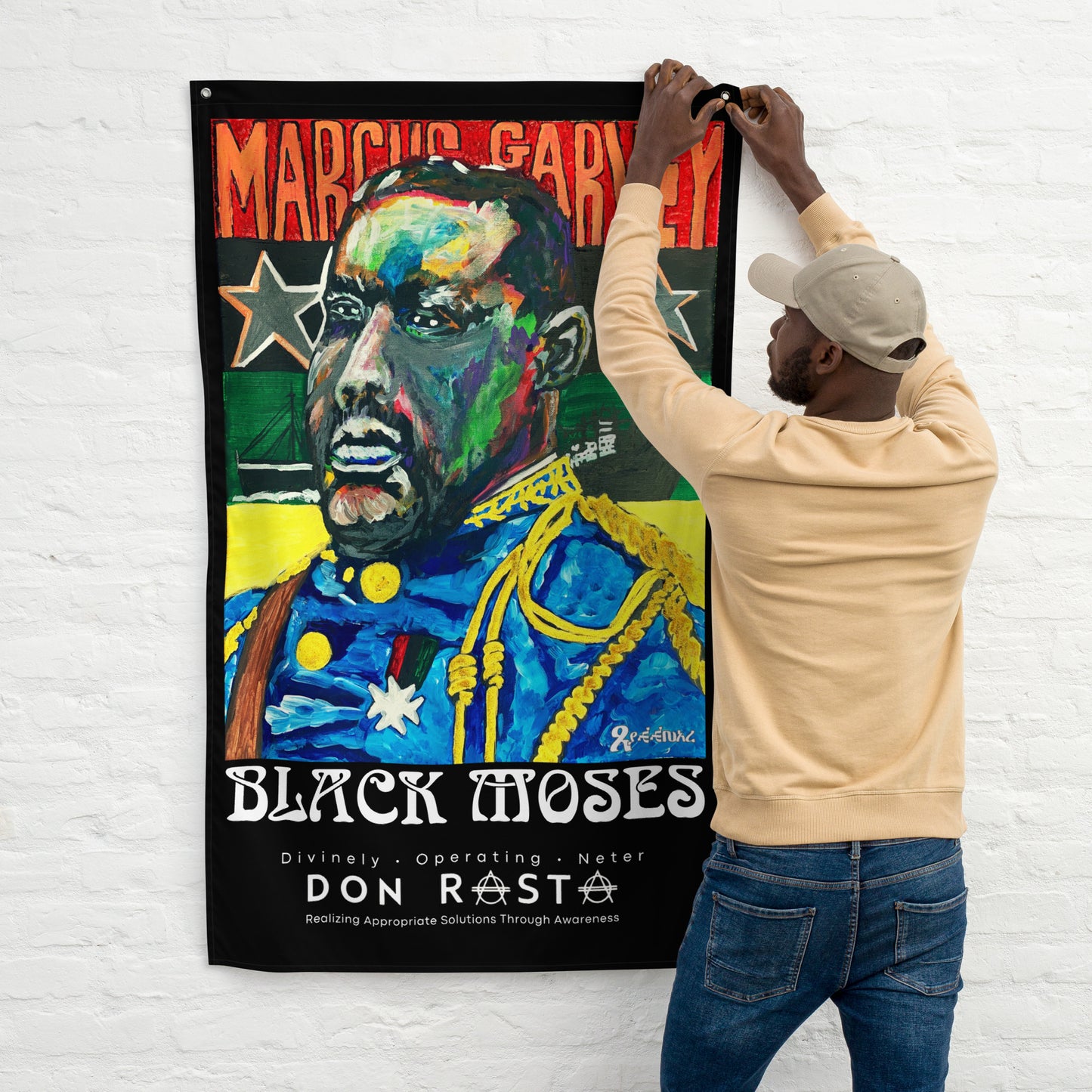 BLACK MOSES FLAG